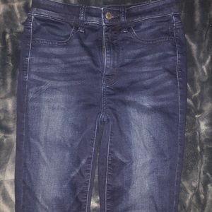 American Eagle dark high rise skinny jeans